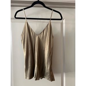 Olive Socialite Silky Camisole Tank